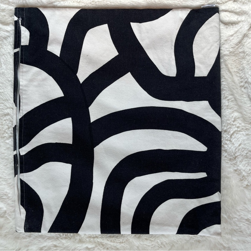 Marimekko Black and White Accent Pillow Cover